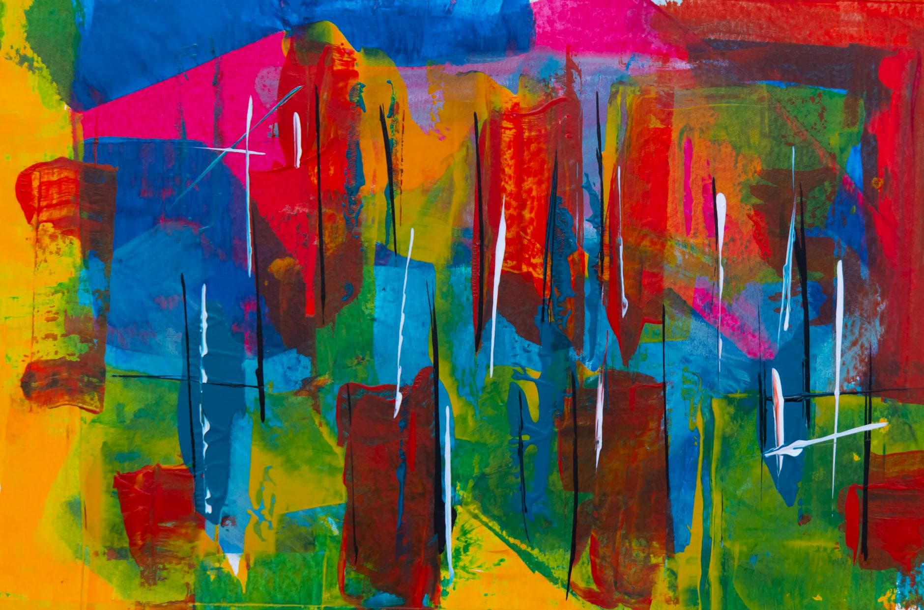 Acrylic paint and canvas