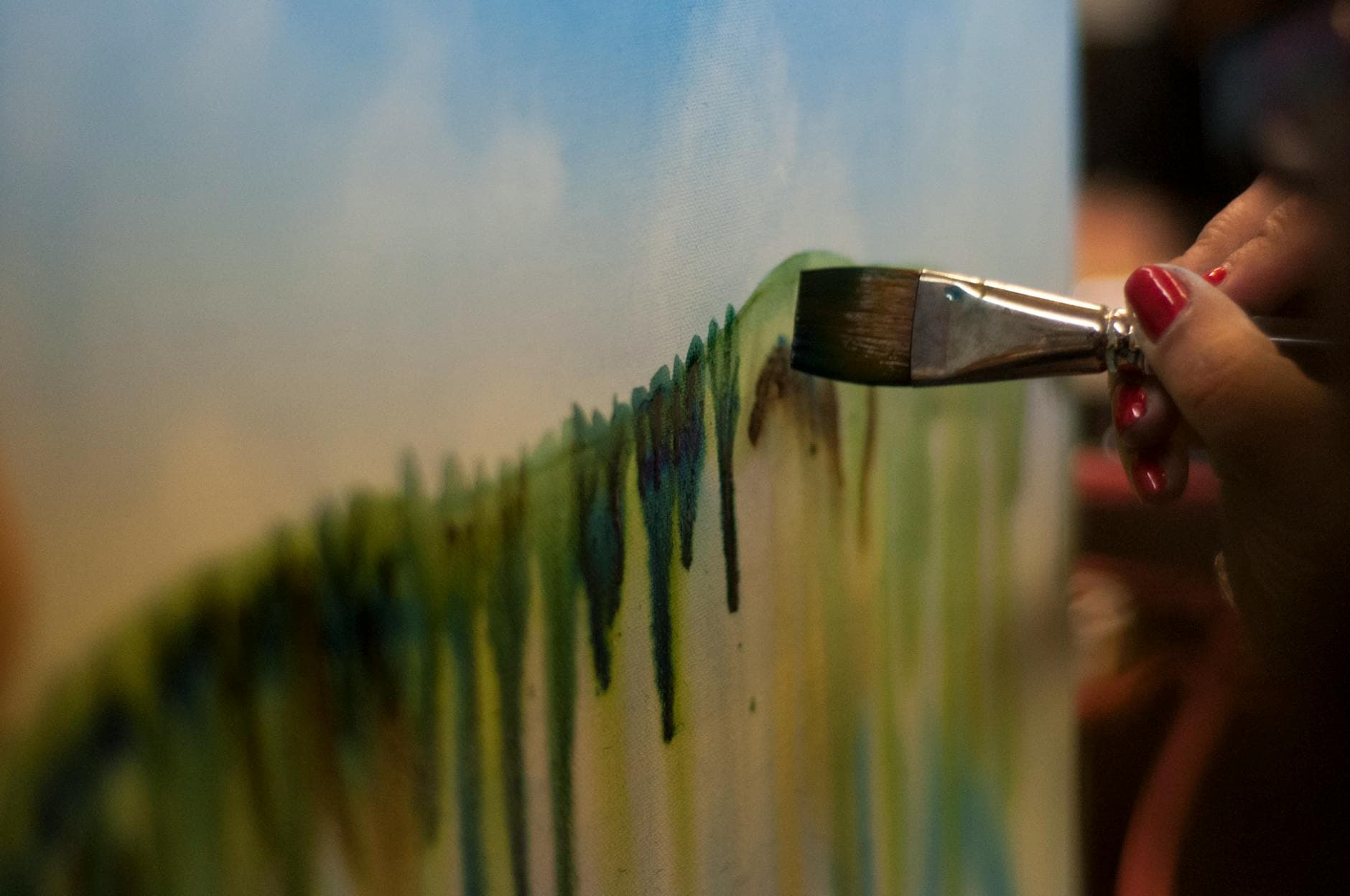 Canvas prepared for painting
