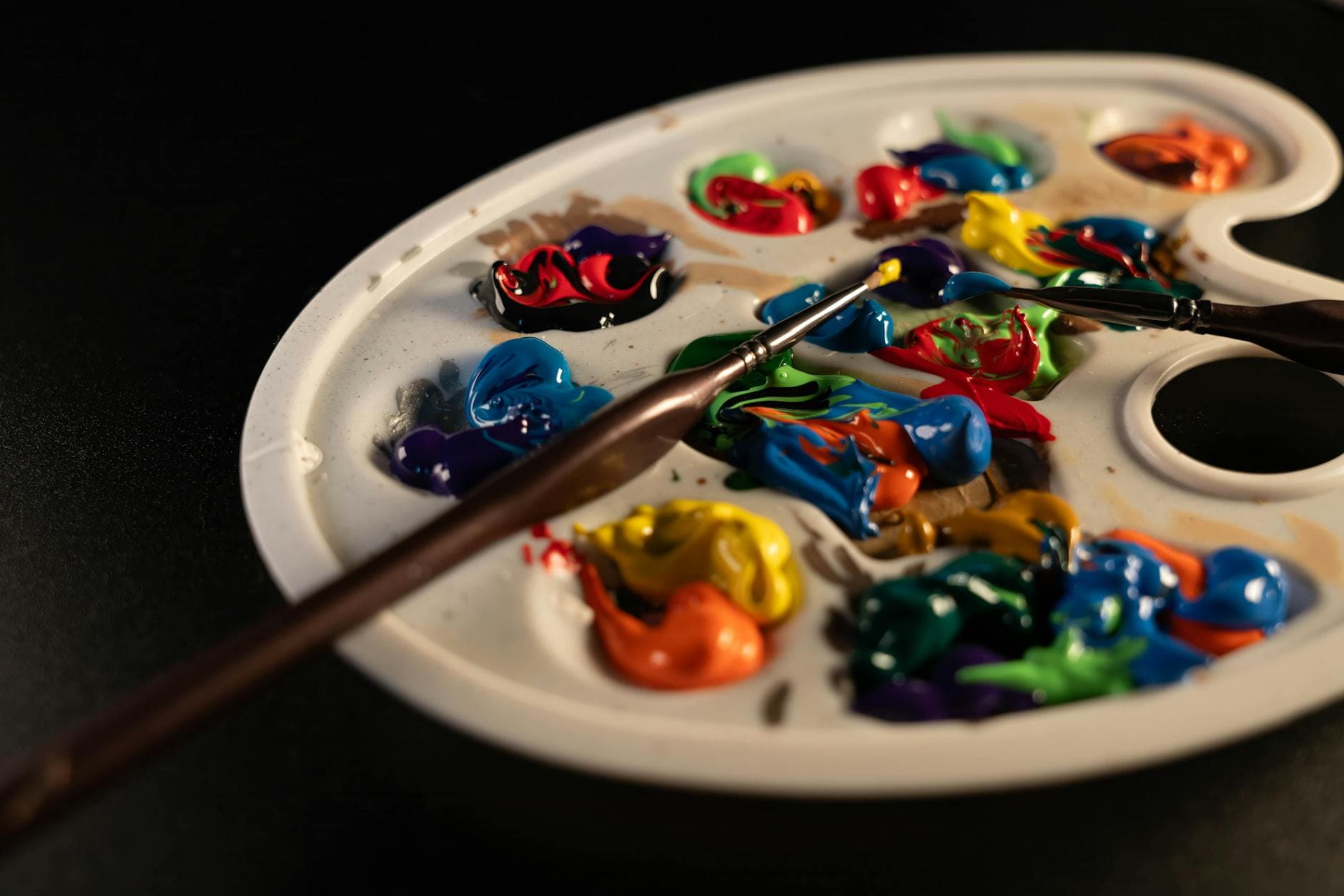 Colorful artist palette